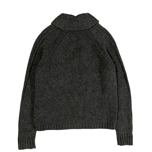 Woolrich Shawl Neck Cardigan Wool Blend Cable Knit Gray Womens Small - Picture 2 of 6